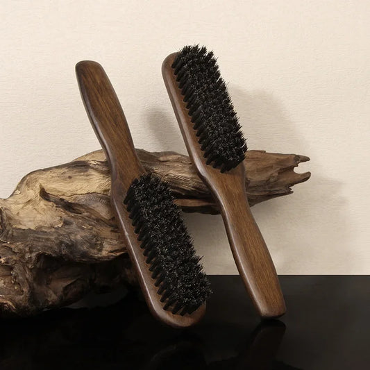 Wood Handle Boar Bristle Beard Brush Shaving Tool