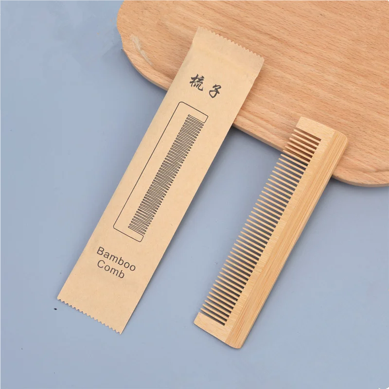 Customized LOGO Bamboo Comb Wood Pocket Beard Comb