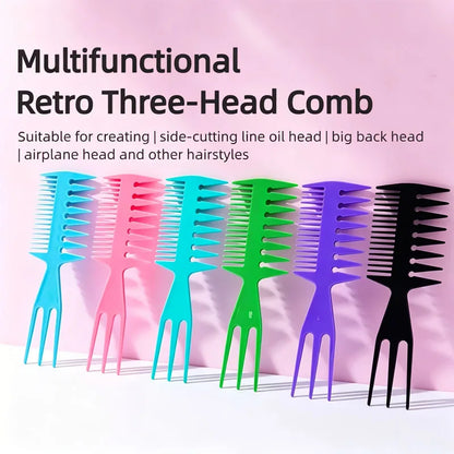 New Hair Texturizer Brush 3-In-1 Big Teeth Double Side