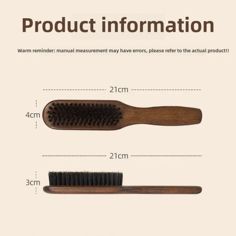 Wood Handle Boar Bristle Beard Brush Shaving Tool