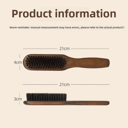 Wood Handle Boar Bristle Beard Brush Shaving Tool