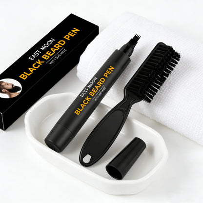 East Moon Black Beard Filler Pen with Brush Fast Permanent Coloring