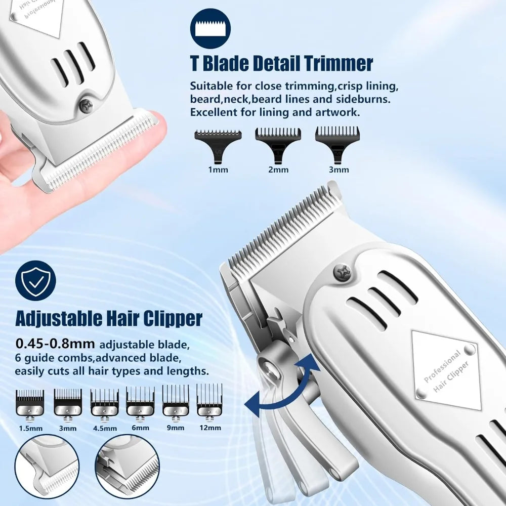 Hair Clippers Professional Cordless for Men, Electric Foil Shavers Set