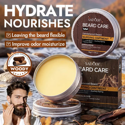 Men's Sandalwood Beard Care Balm Tame Unruly Hairs