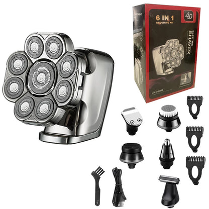 Grooming Kit 6 in1 Head Electric Shaver For Men Beard Hair Trimmer
