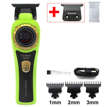 Kemei KM-999 Hair Trimmer for Men DLC T-Blade Zero Gapped