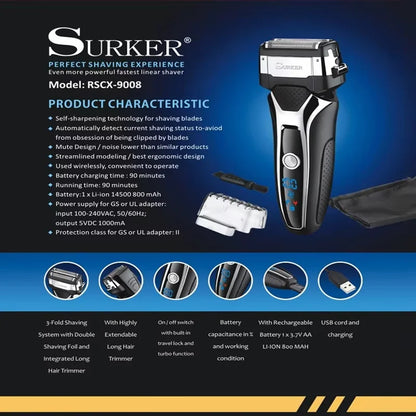 Electric Shaver for Men Rechargeable Intelligent Shaving Machine