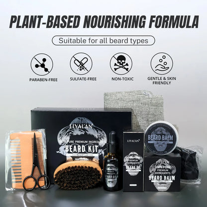 Men Beard Kit Beard Promote Enhancer Mustache Grooming