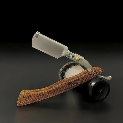 Stainless Steel Folding Shave Knife Handle Beard Straight Razor