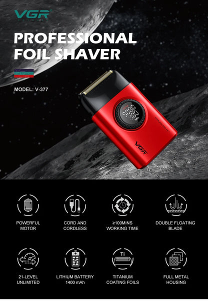 VGR Shaver Professional Shaver Electric Razor Beard Trimmer V-377