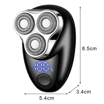 Men Electric Shaver Digital Display USB Rechargeable Mini Travel Razor