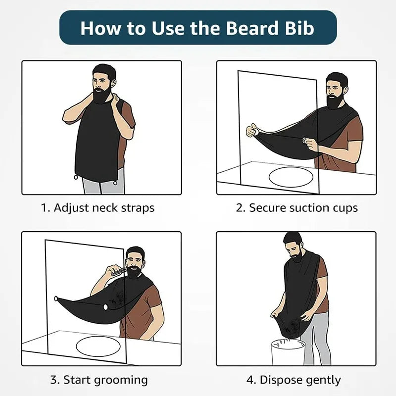Men's Shaving Bibs Bathroom Apron Beard Bib
