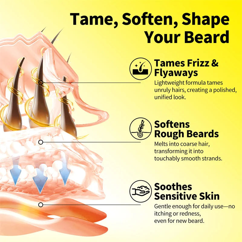 SEVICH Natural Beard Balm Wax Beard Growth Oil for Men