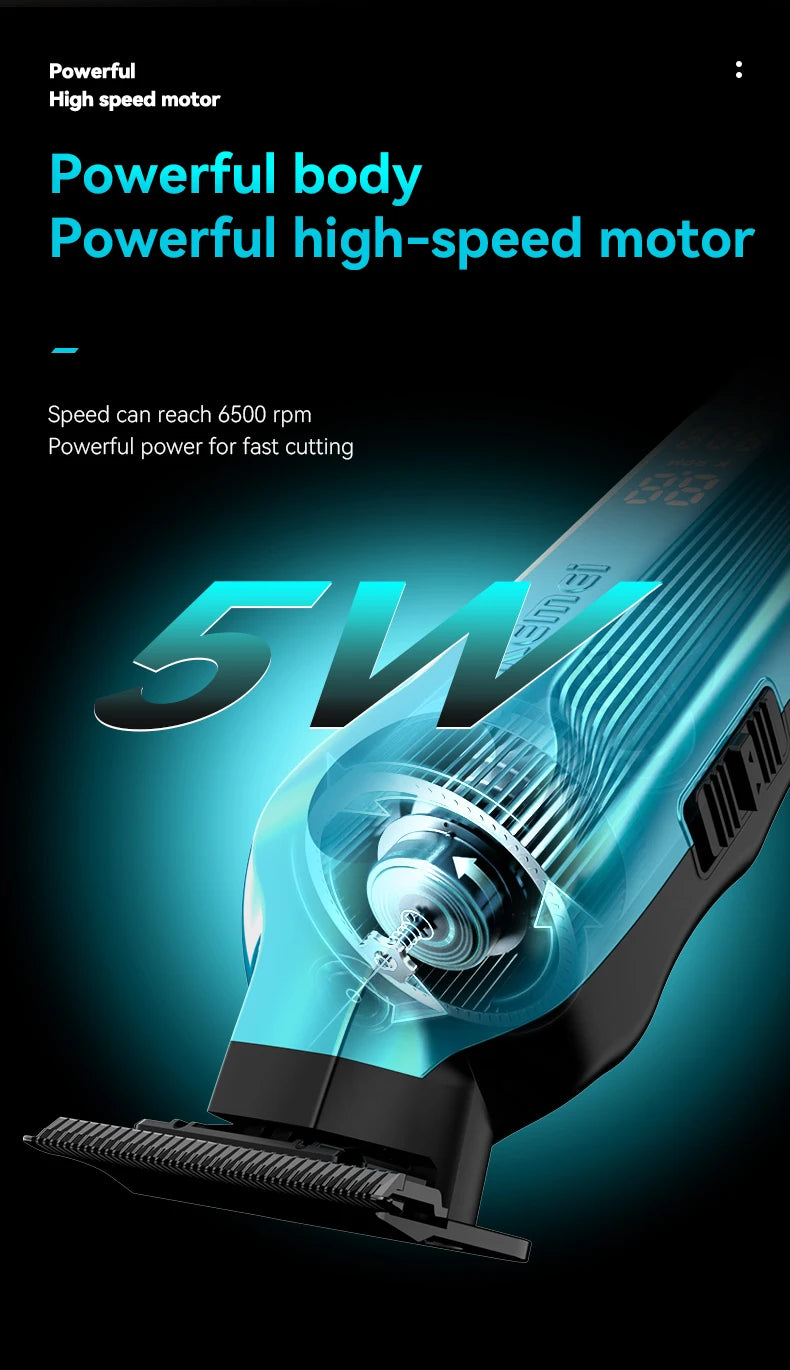 kemei Salon Rechargeable Trimmer Clipper High Speed KM-264