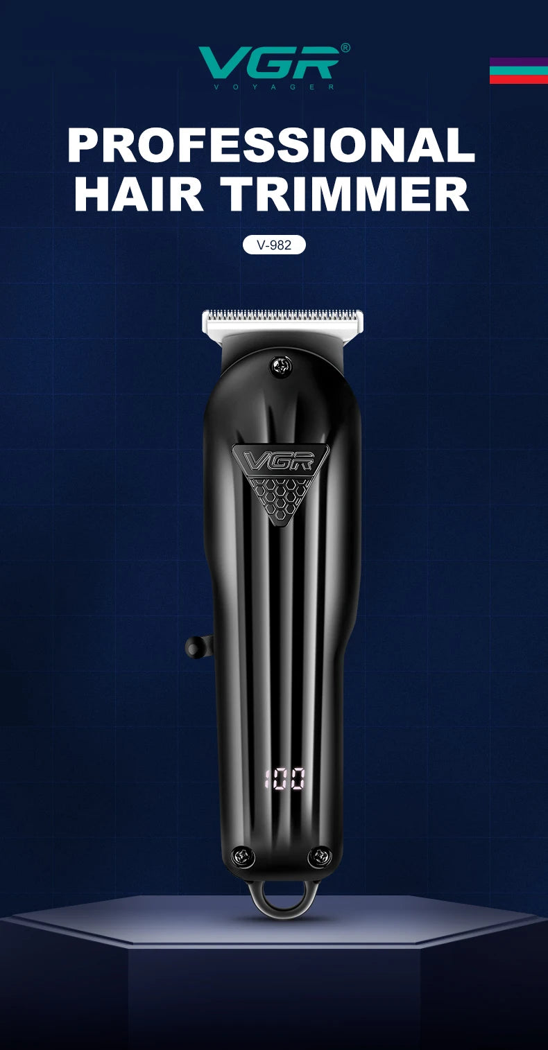 VGR Hair Trimmer Professional Hair Clipper Electric T-Blade Hair Cutting V-982