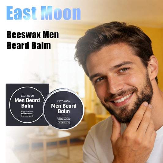 Beeswax Men Beard Balm Moisturize Dry Beard Soften Rough