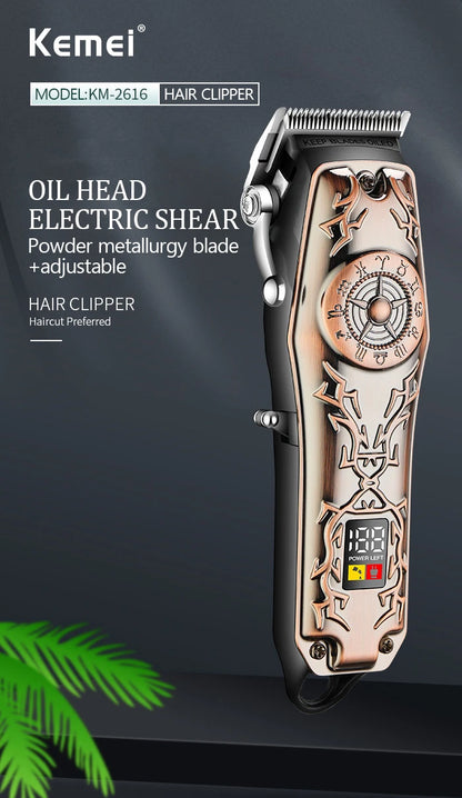 Kemei Cordless Professional Hair Clipper Barber Trimmer  Kit KM-2617