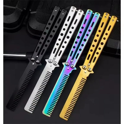 Foldable Comb Stainless Steel Butterfly Comb Multifunctional
