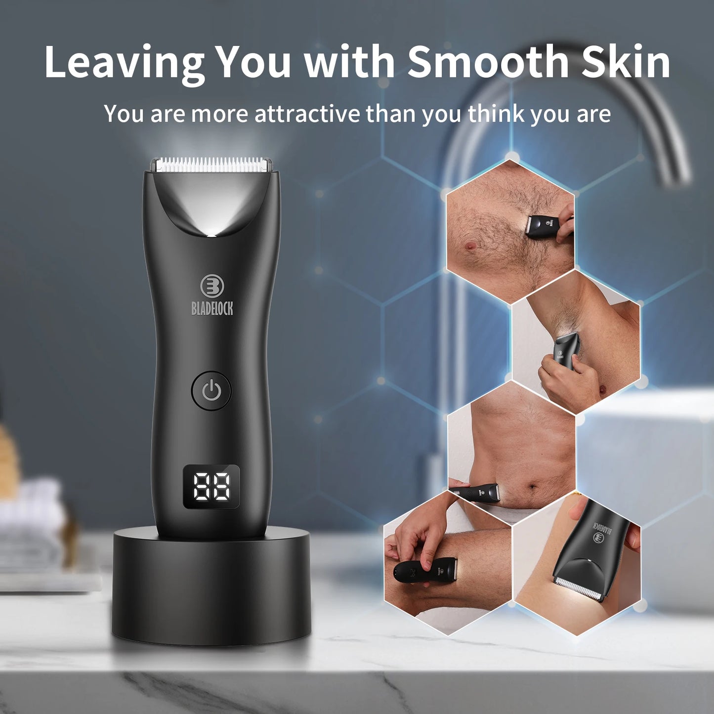 Professional Groin Body Hair Trimmer Ball Shaver for Men