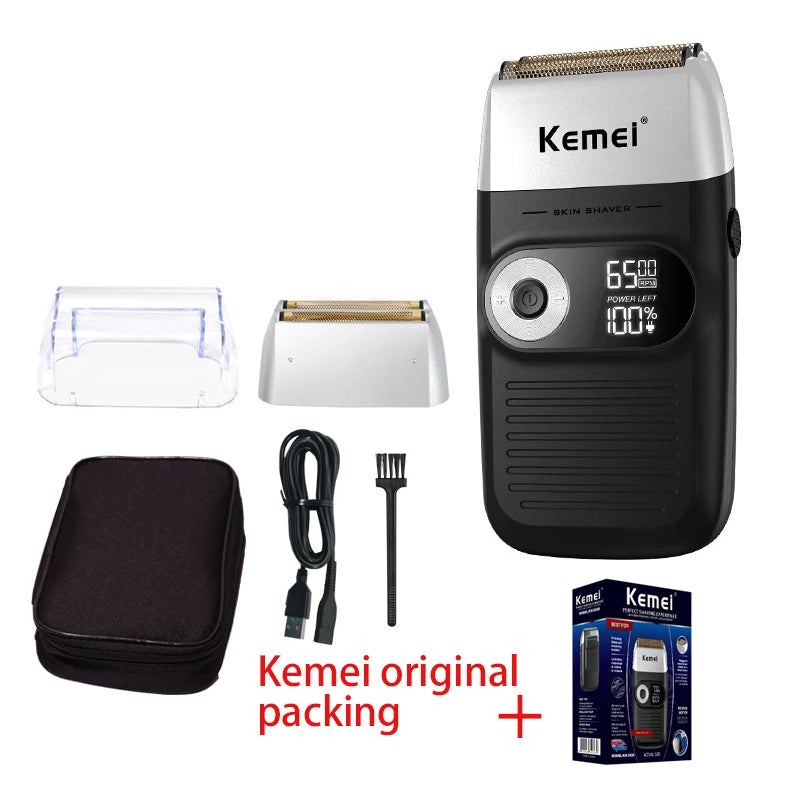 Kemei Electric Shaver Men Rechargeable Beard Shaver