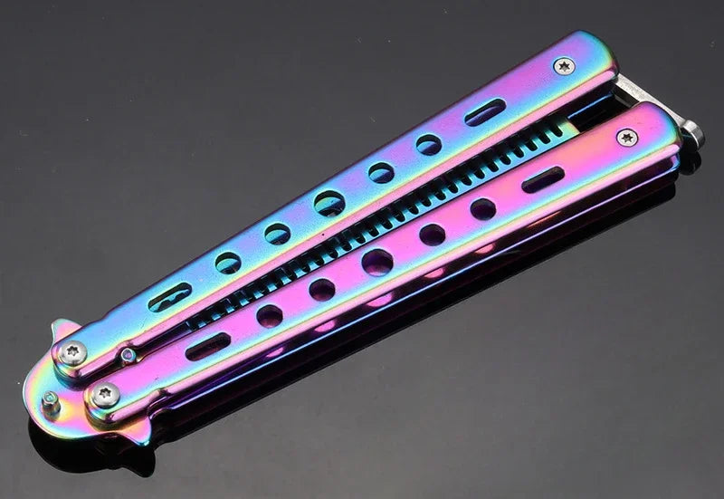 Foldable Comb Stainless Steel Butterfly Knife Comb