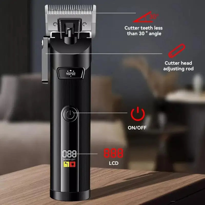 Kemei hair clipper long battery life silent TOP-65 carbon steel
