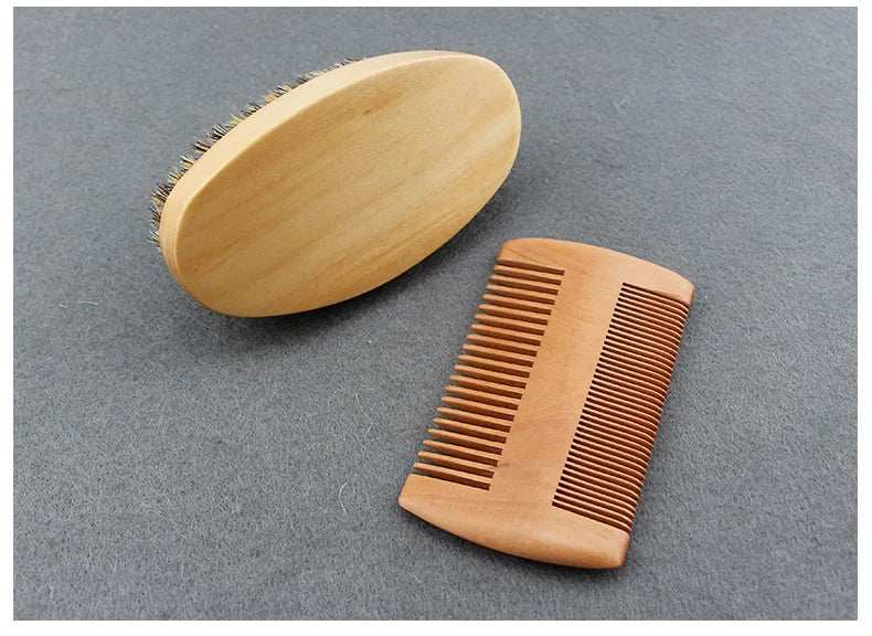 Boar Bristle Men's Shaving Brush Portable Natural Beard Brush