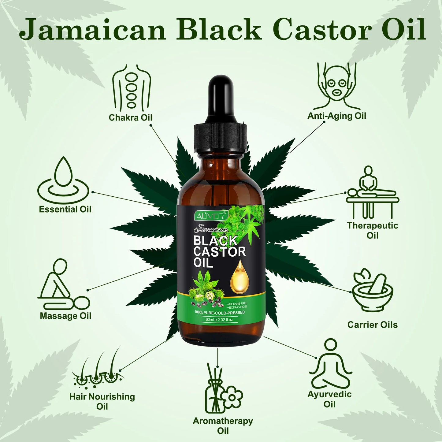 Aromatherapy massage Jamaican Black Castor Oil moisturizes