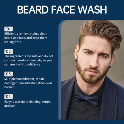 Sandalwood Oil Beard Shampoo Nourish Beard Improve Rough Texture