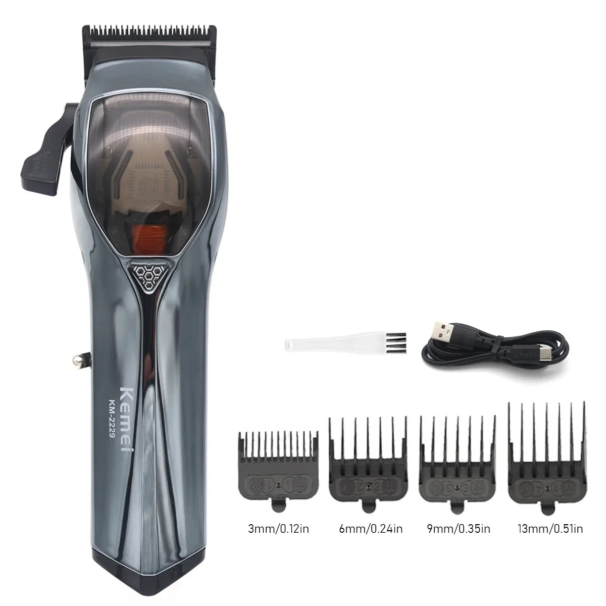 Kemei KM-2229 Men's Hair Clipper 9000 RPM Magnetic Motor