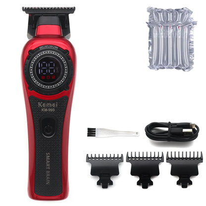 Kemei KM-999 Hair Trimmer for Men DLC T-Blade Zero Gapped