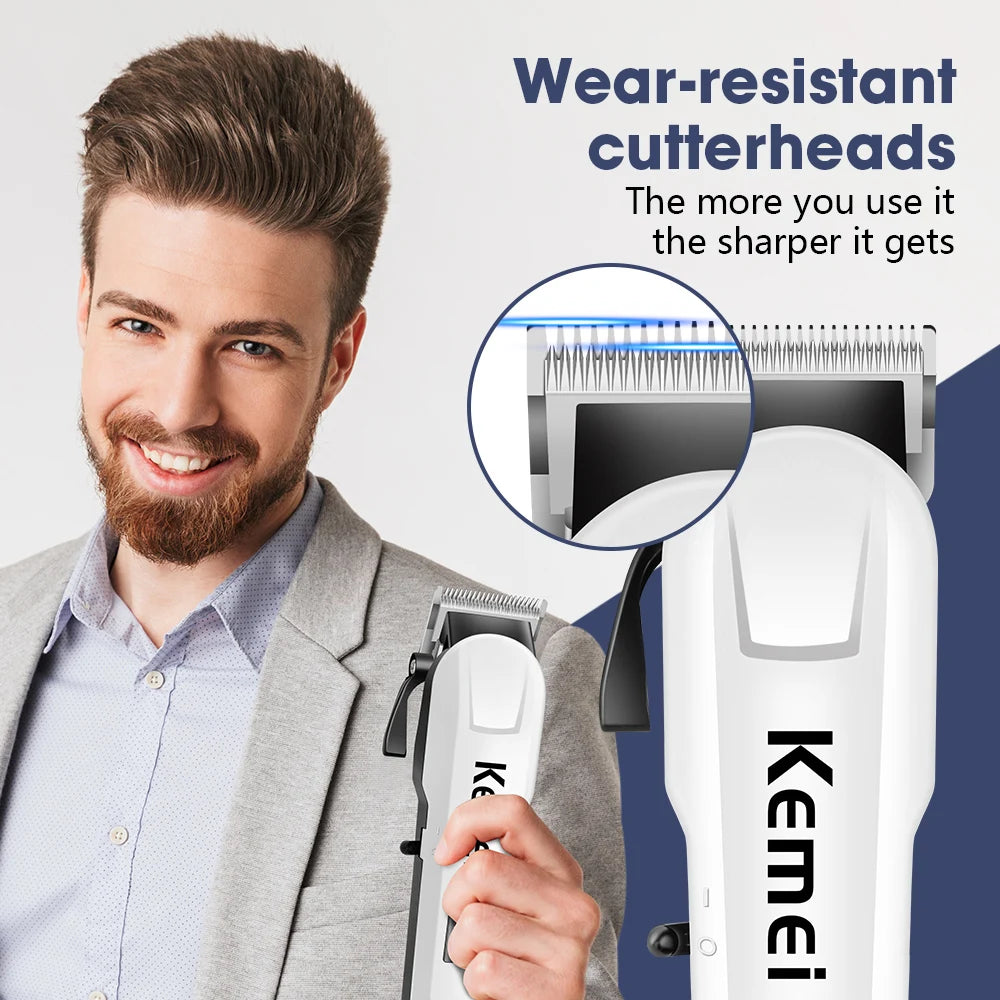Kemei-809A Professional Hair Trimmer Adjustable Electric Clipper