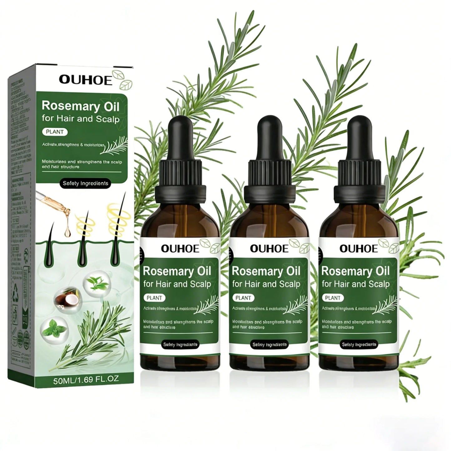 Rosemary Hair Growth Oil Hair Care Thickness Deep Nourishing