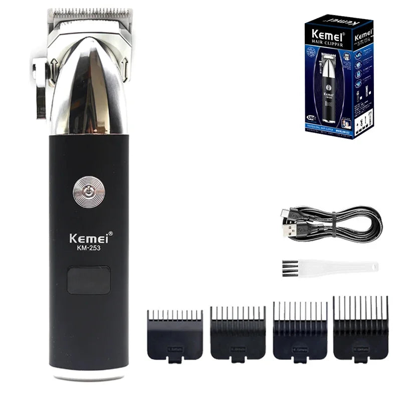 Kemei KM-253 Professional Hair Clipper USB Charging Hair Cutting