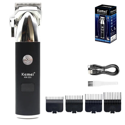 Kemei KM-253 Professional Hair Clipper USB Charging Hair Cutting