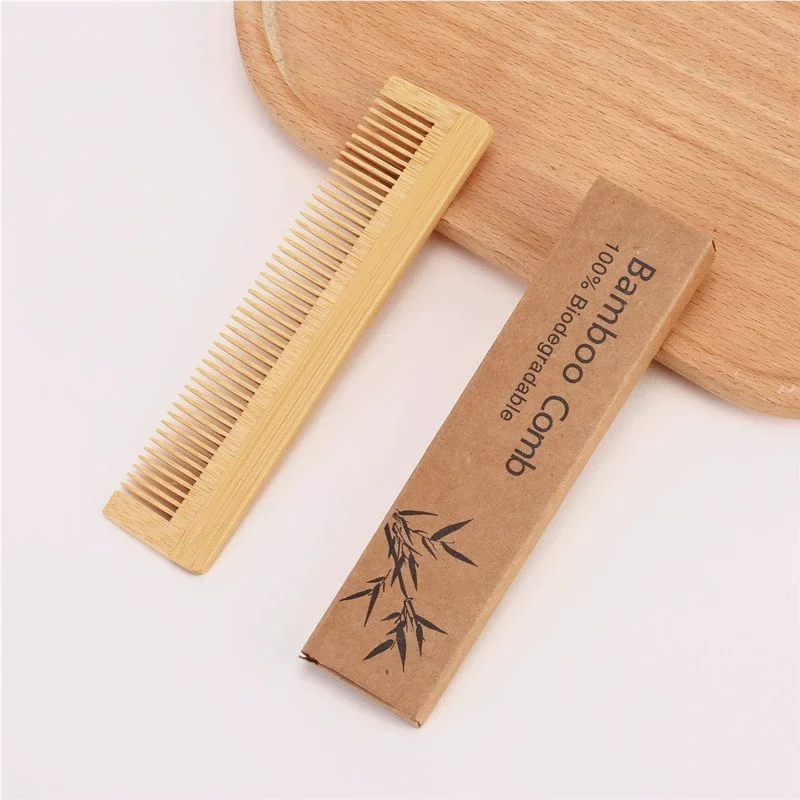 Customized LOGO Bamboo Comb Wood Pocket Beard Comb