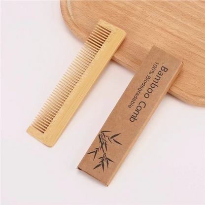 Customized LOGO Bamboo Comb Wood Pocket Beard Comb