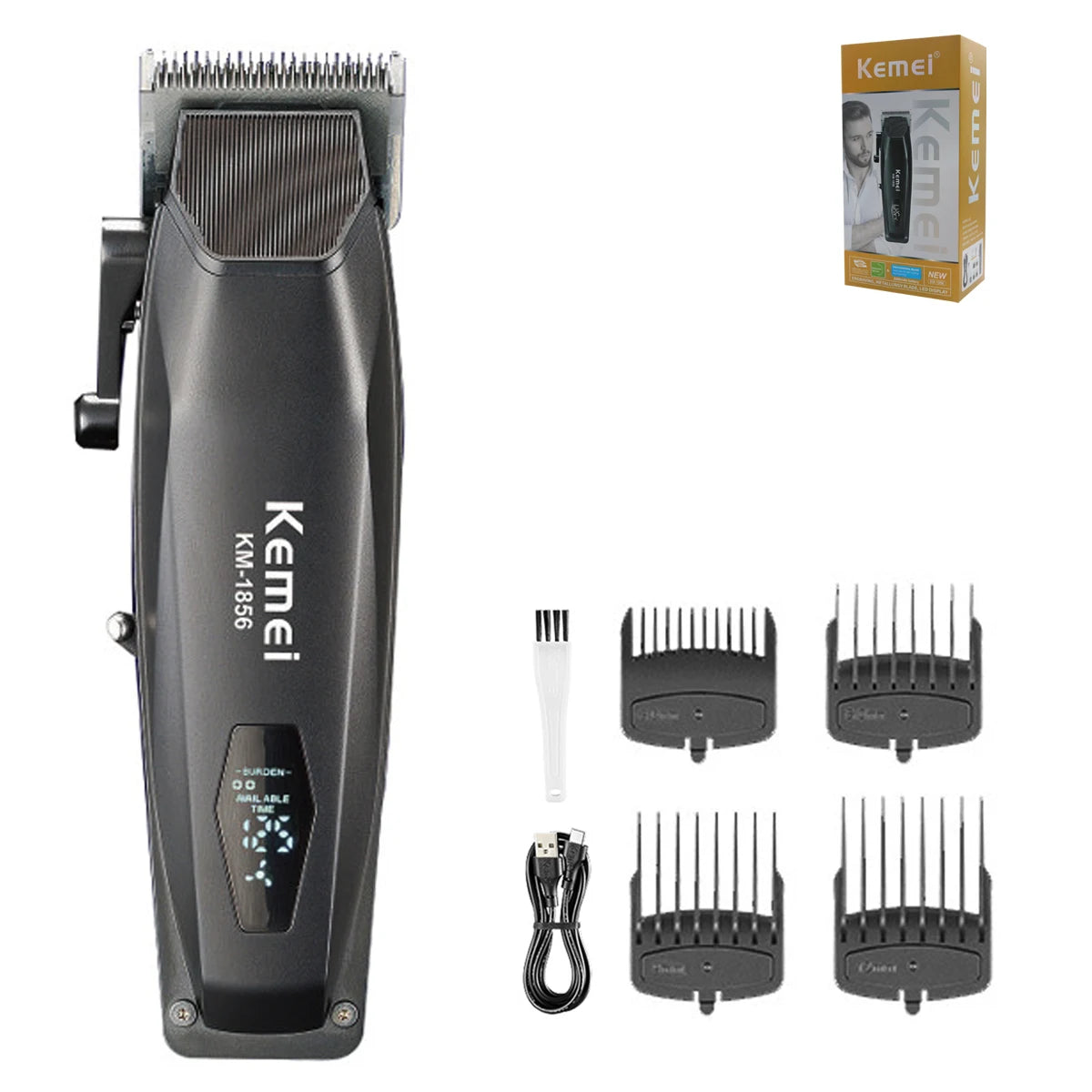 Kemei KM-1856 Professional Hair Clipper LED Display