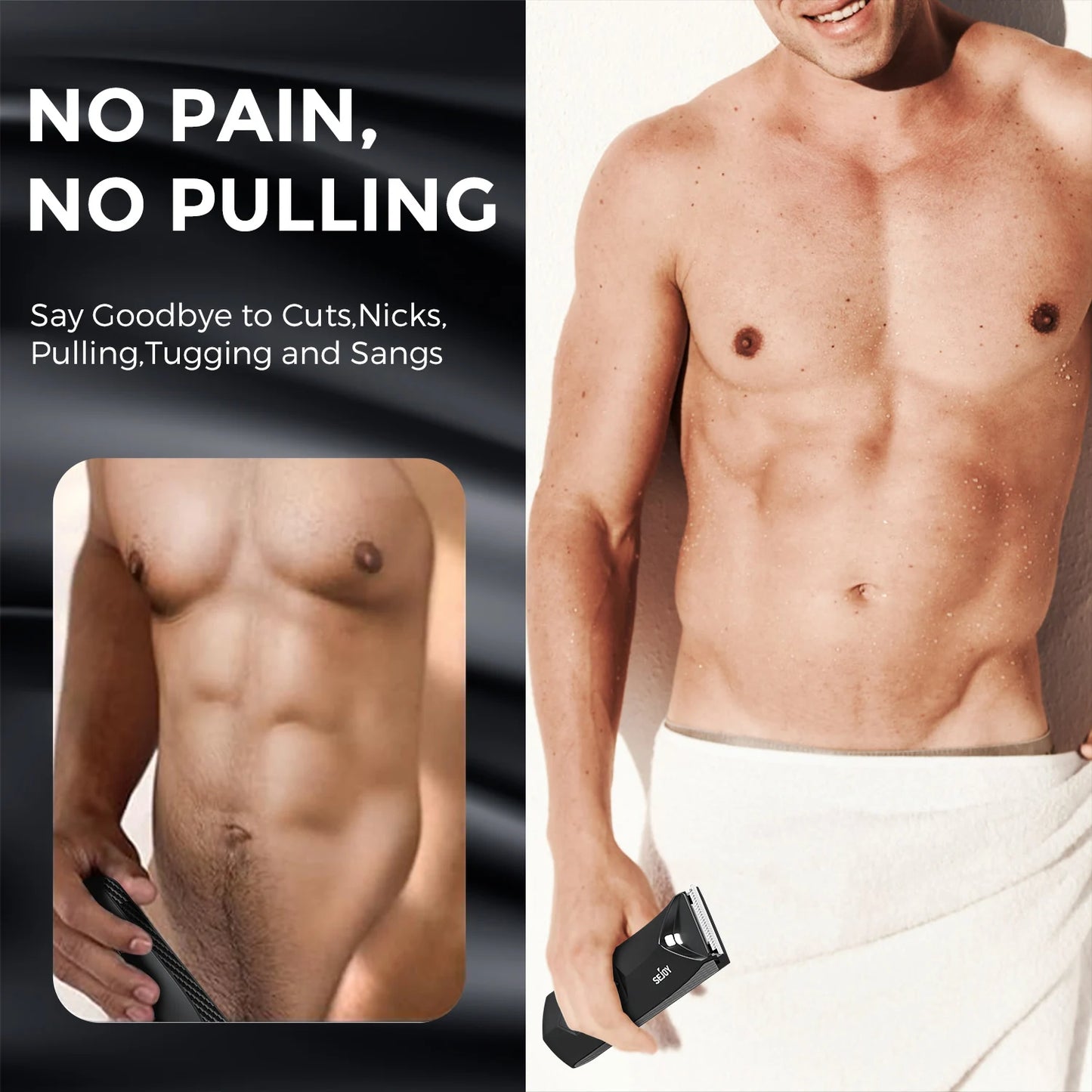 Body Hair Trimmer for Men Hair Trimmer with LED Light IPX7