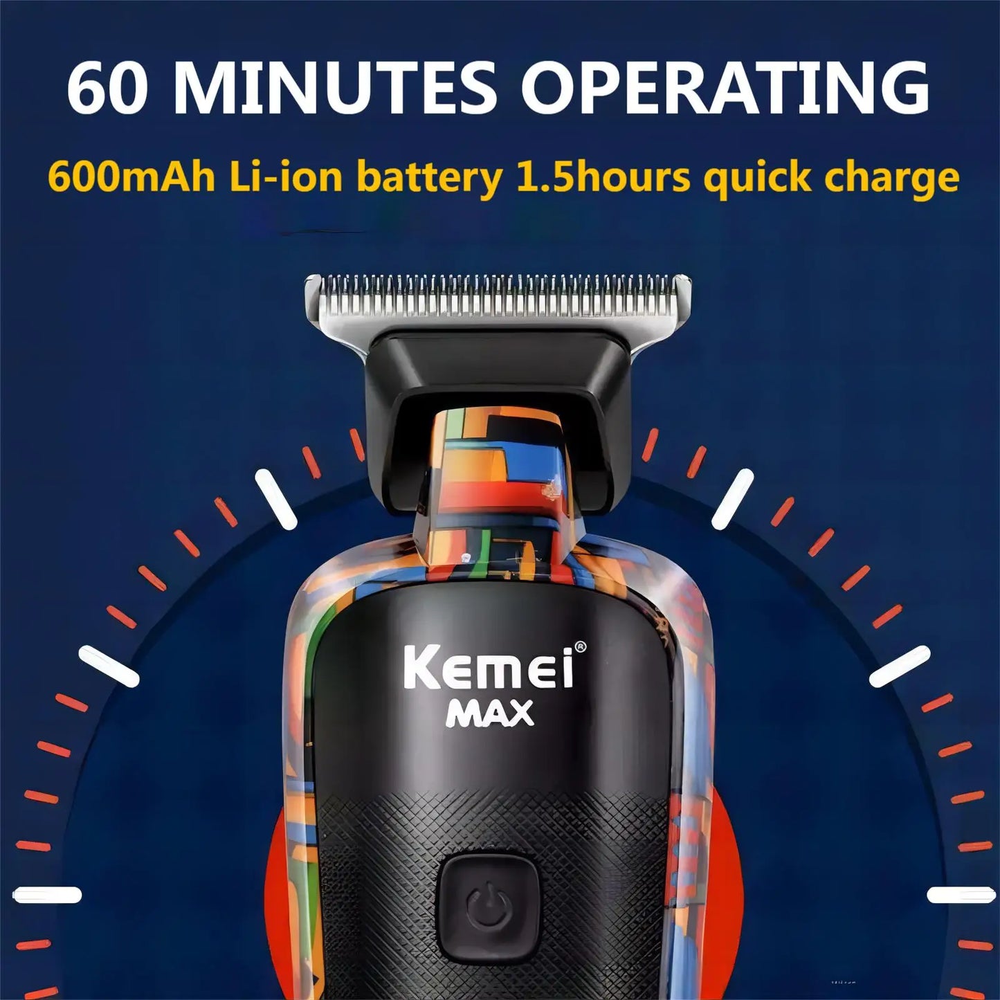 Kemei Digital Display Professional Barber Pusher For Men