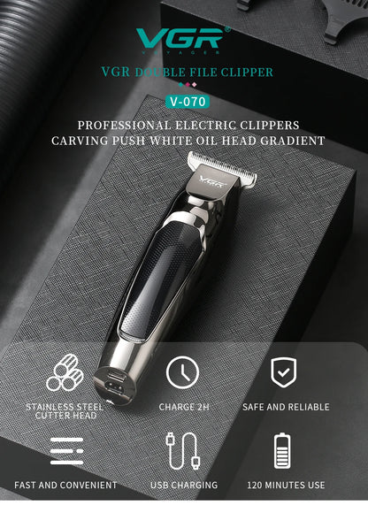 VGR Hair Trimmer Professional Hair Clipper LED Display V-070