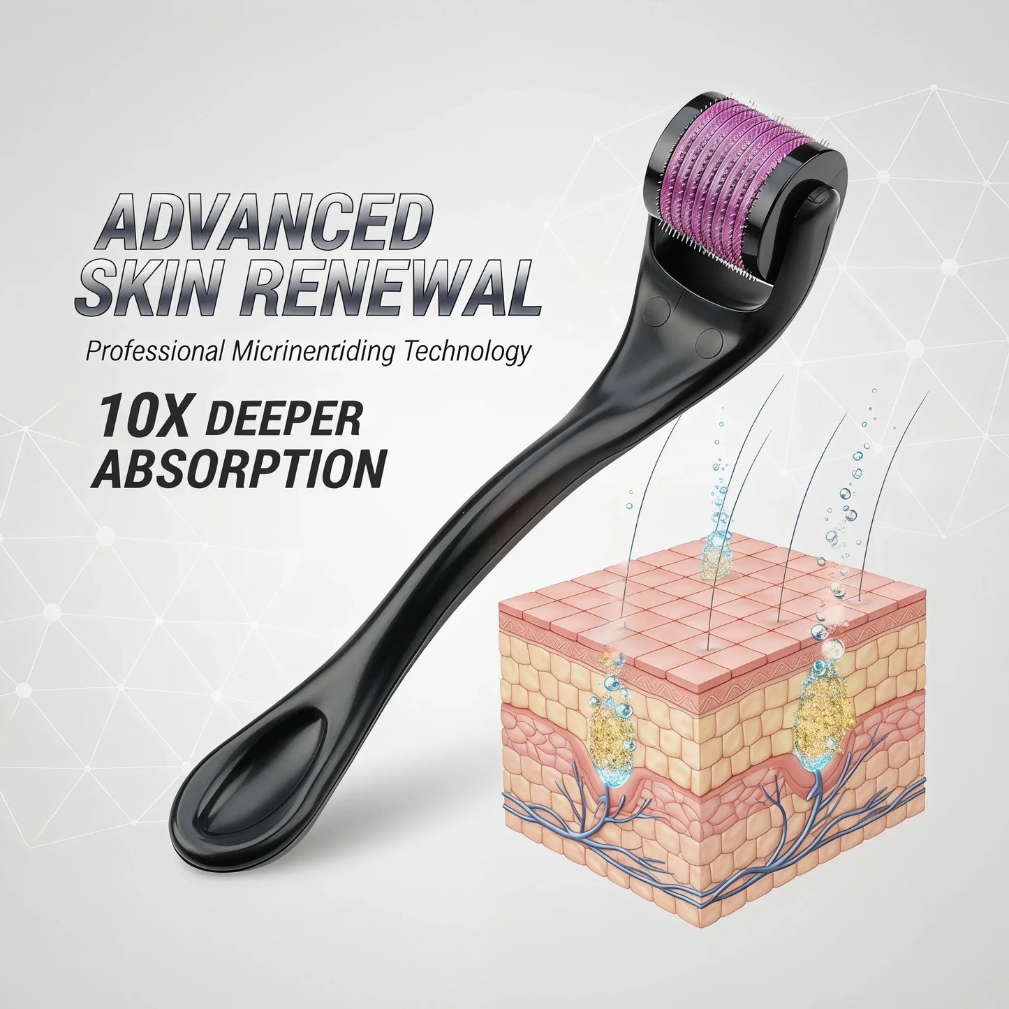 540 Titanium Derma Roller 0.25mm Microneedle Roller