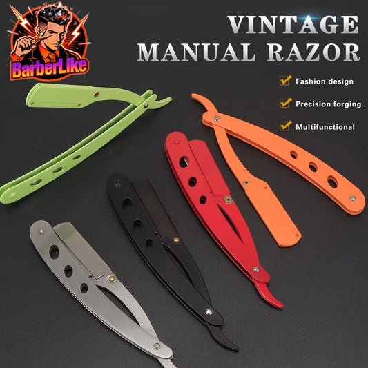 Men Straight Razor Edge Stainless Steel Sharp Razor
