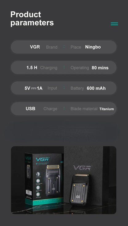 VGR Shaver Professional Razor Electric Shaver  V-363