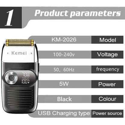 Kemei Rechargeable Hair Shaver For Men Electric Shaver