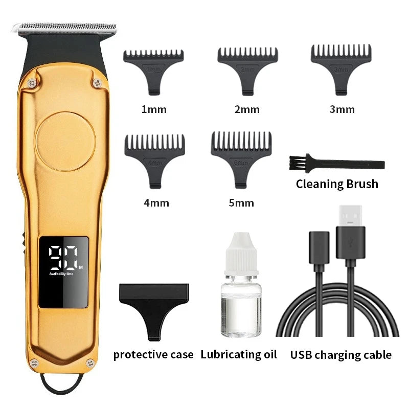 Men Hair Clippers Rechargeable Electric Cutting Beard Trimmer