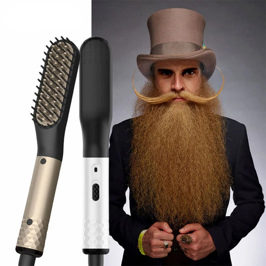 Men'S Beard Straightener Portable Fast Heating Styling Tool