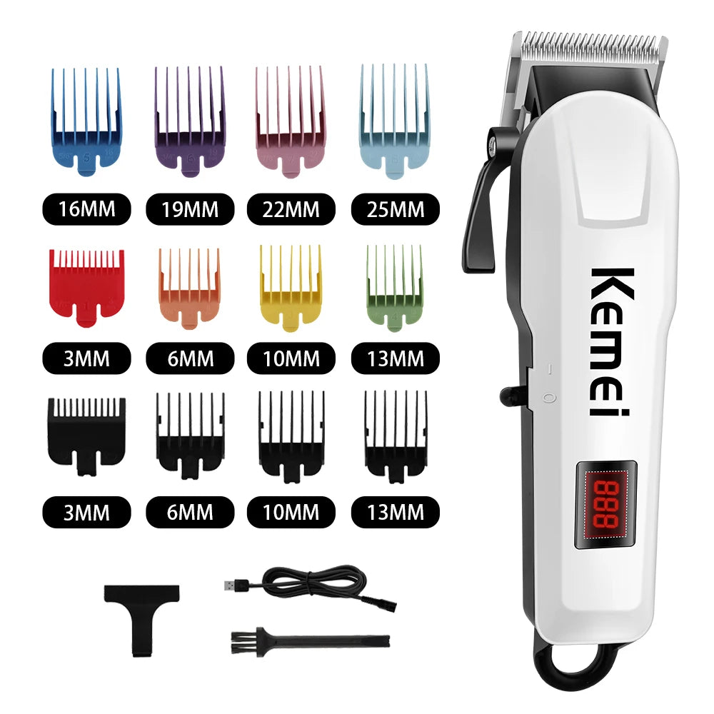 Kemei-809A Professional Hair Trimmer Adjustable Electric Clipper