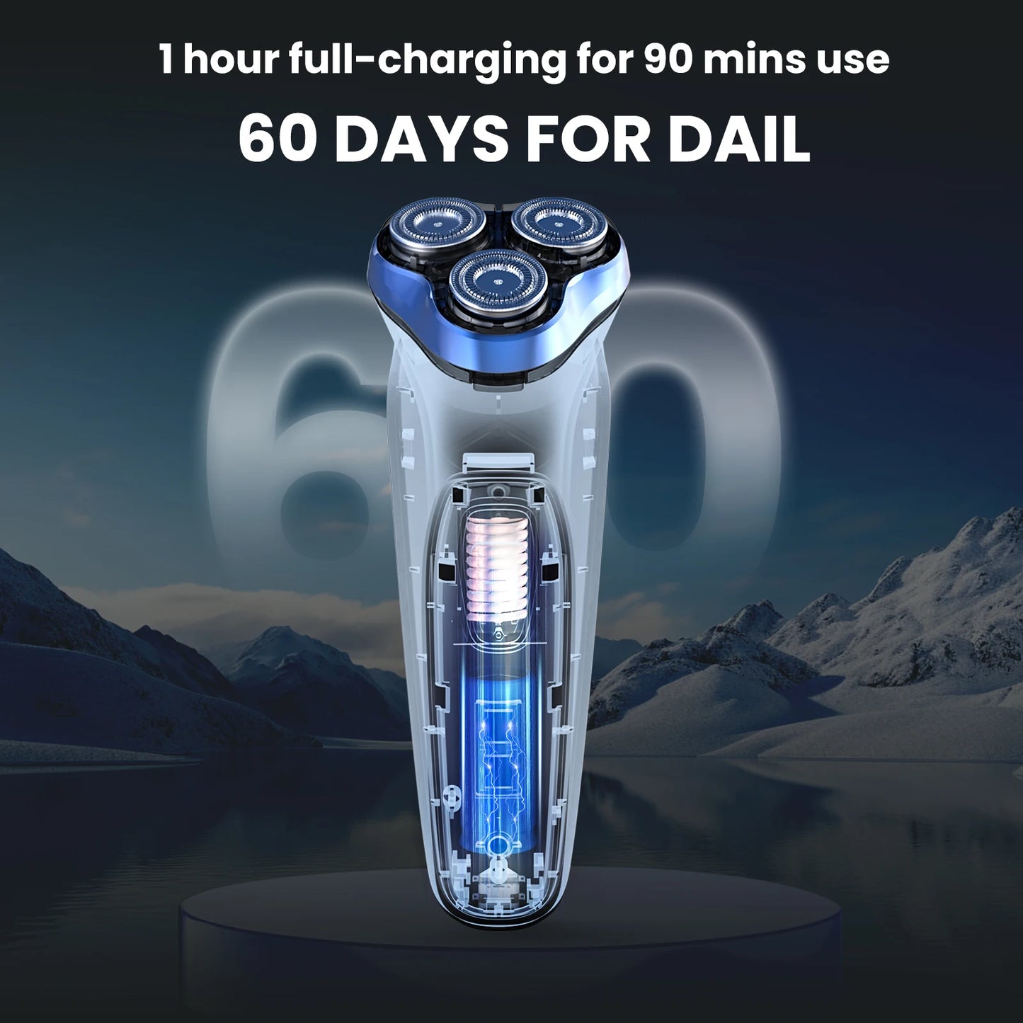 Sejoy Electric Razor for Men Waterproof Rechargeable Electric Shavers