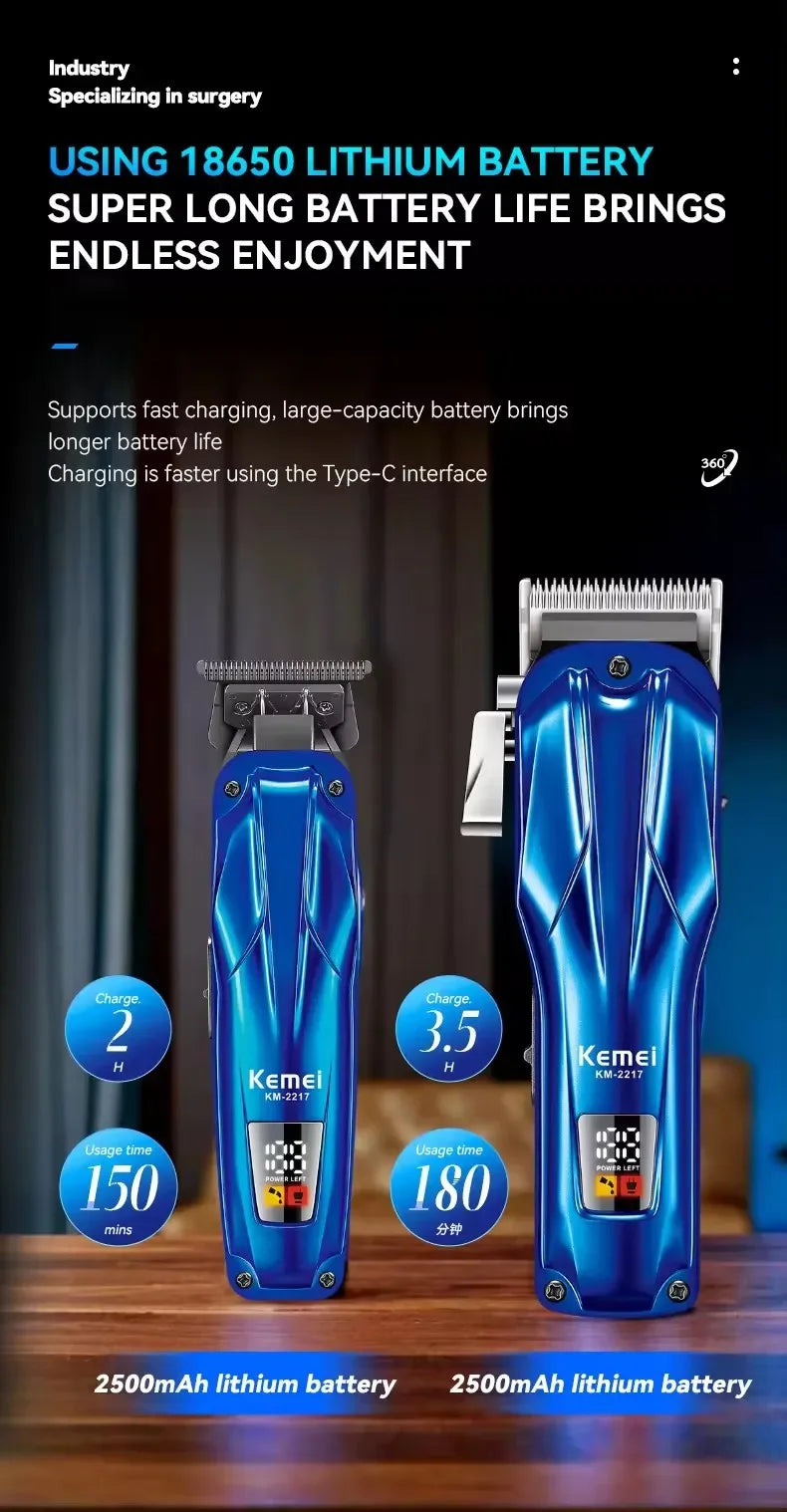 Kemei Hair Trimmer Professional Trimmer Electric Haircut Machine KM-2217